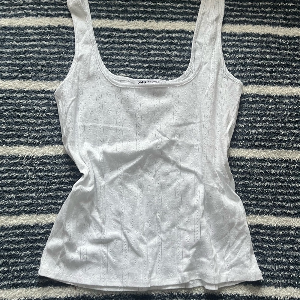 Zara White Tank Top for Women